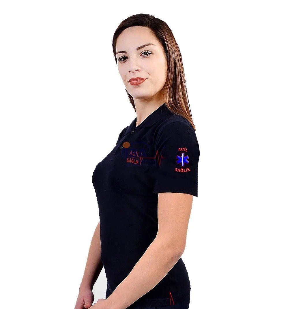 Özel%20Acil%20Sağlık%20Polo%20Yaka%20Kısa%20Kol%20T-Shirt%20Lacivert