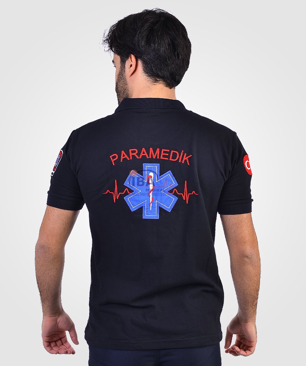 Paramedik%20Lakost%20Kısa%20Kol%20T-Shirt%20Lacivert