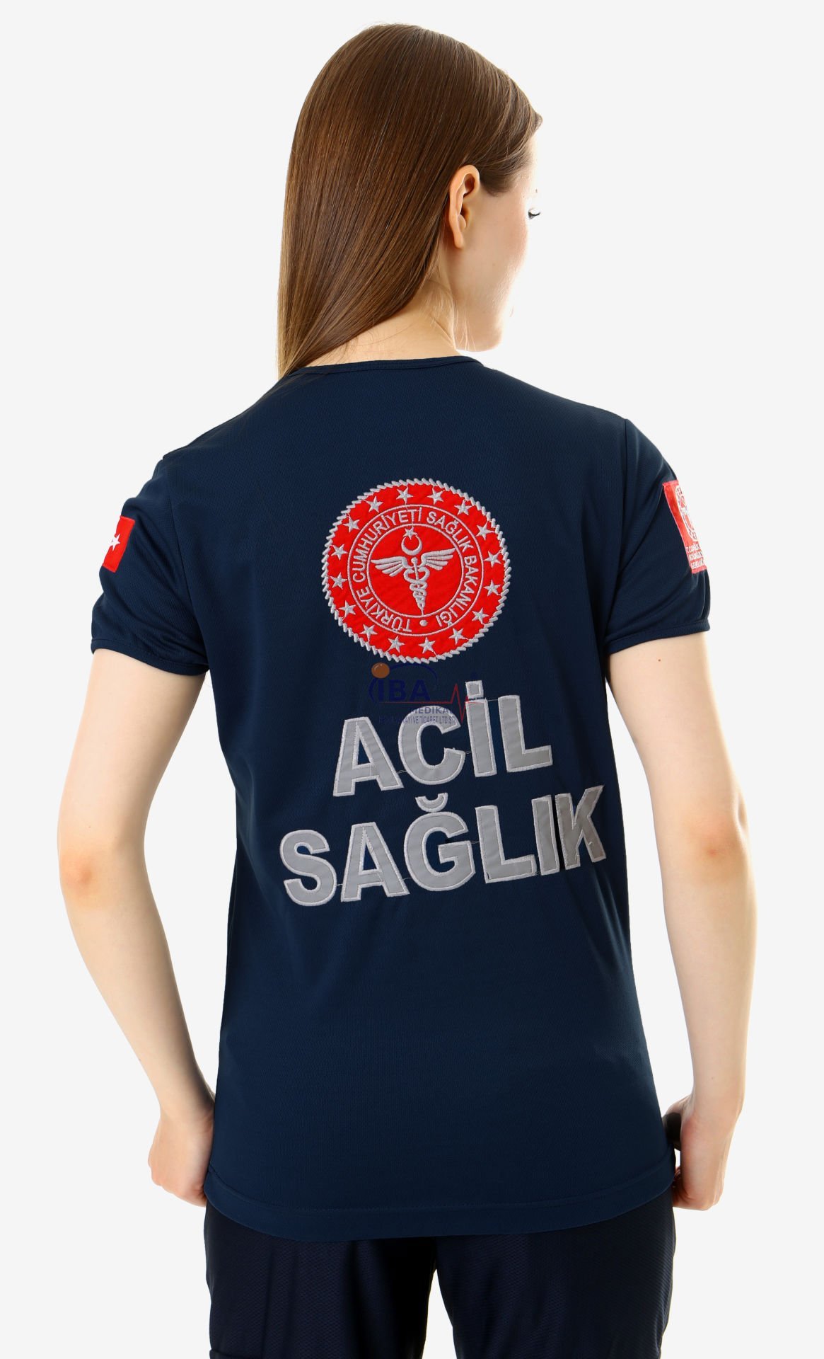 İ-SPORTİVE%20V%20Yaka%20Kısa%20Kol%20Acil%20Sağlık%20Spor%20T-Shirt