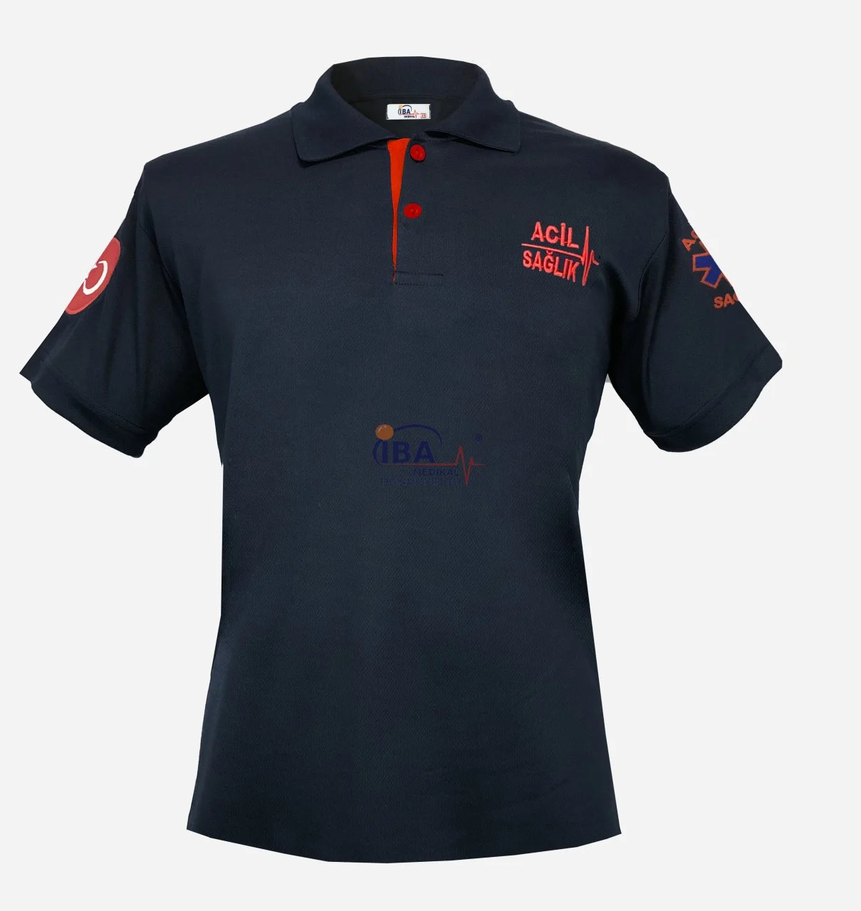 İ-SPORTİVE%20Polo%20Yaka%20Acil%20Sağlık%20T-Shirt