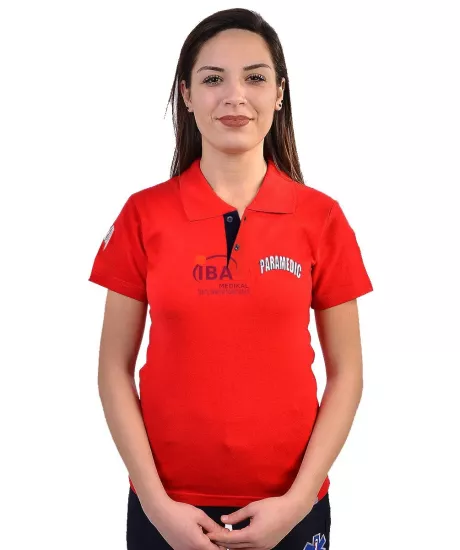 Yeni PARAMEDIC Kırmızı Polo Yaka T-Shirt