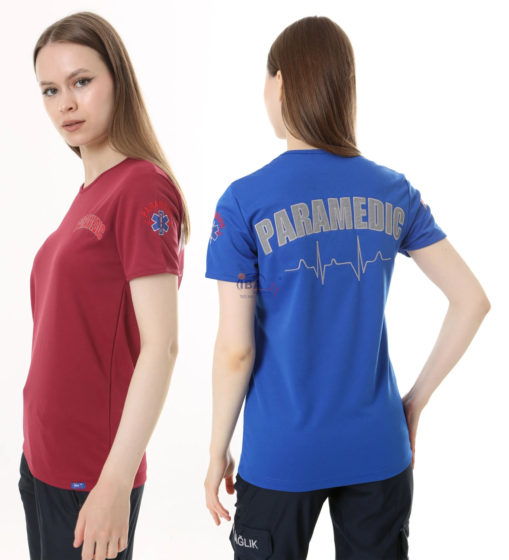 İ-SPORTİVE%20V%20Yaka%20Kısa%20Kol%20Paramedic%20Spor%20T-Shirt